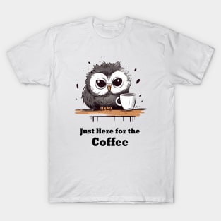 Brewed Obsession: Caffeine Addiction Owl Cute T-Shirt